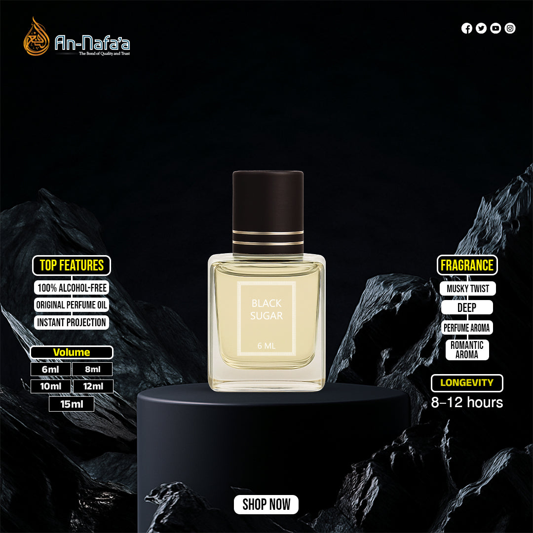Black Sukar Sweet Attar Exotic Oud & Sweet Musk Perfume