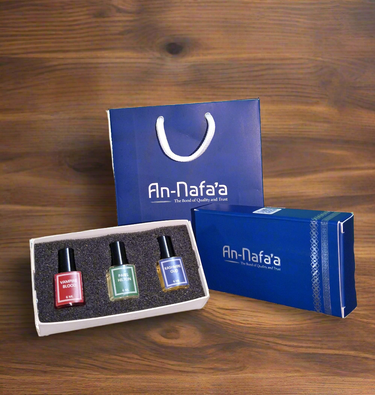 Nafaa Premium Combo – Paris Hilton, Vampire Blood & Kashmiri Oudh (6ml Each)